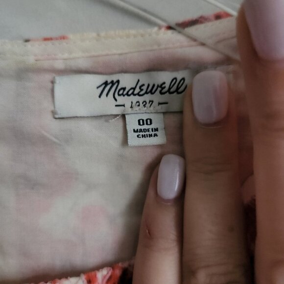 MADEWELL | Lacebloom Fit and flare Lace Dress red yellow sz 00 - Picture 4 of 7